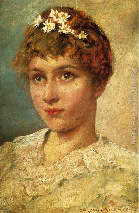 Margharite painting - James Carroll Beckwith Margharite art painting
